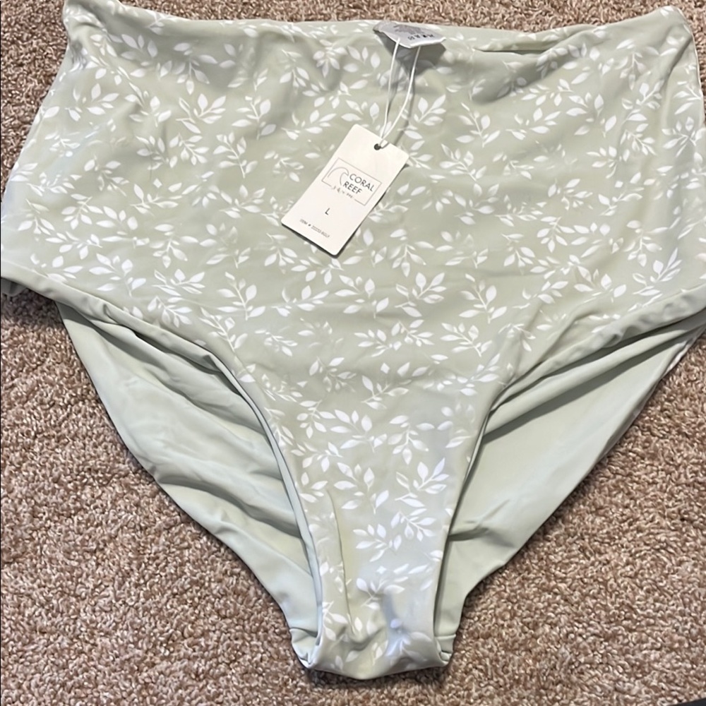 Cobian Sage Green High-Waisted Bikini Bottom